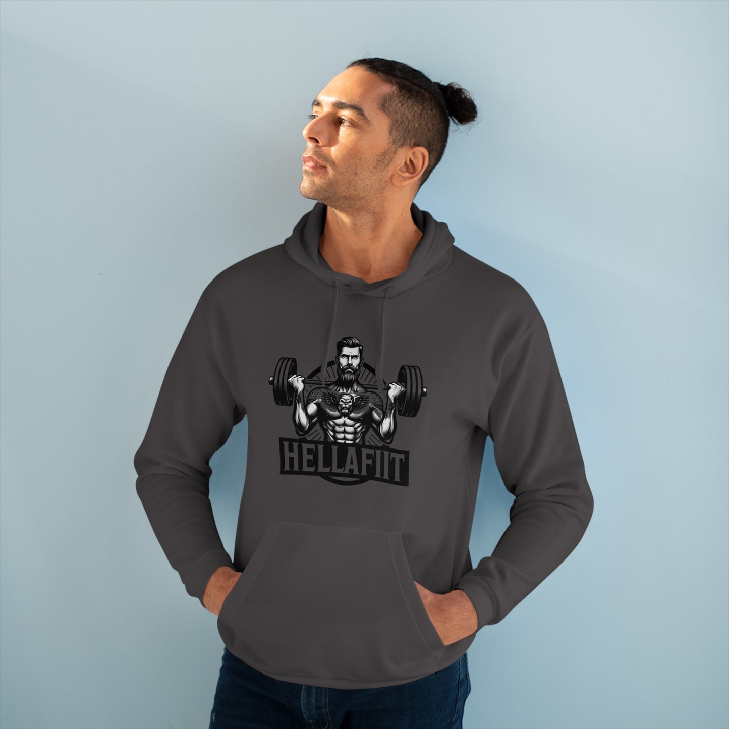 " HELLAFIT" Original Design - Men's Pullover Hoodie