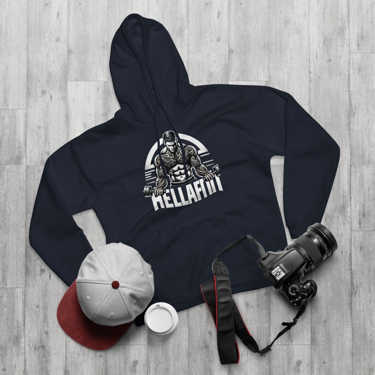 Men's "HELLAFIT" original design, - Pullover Hoodie