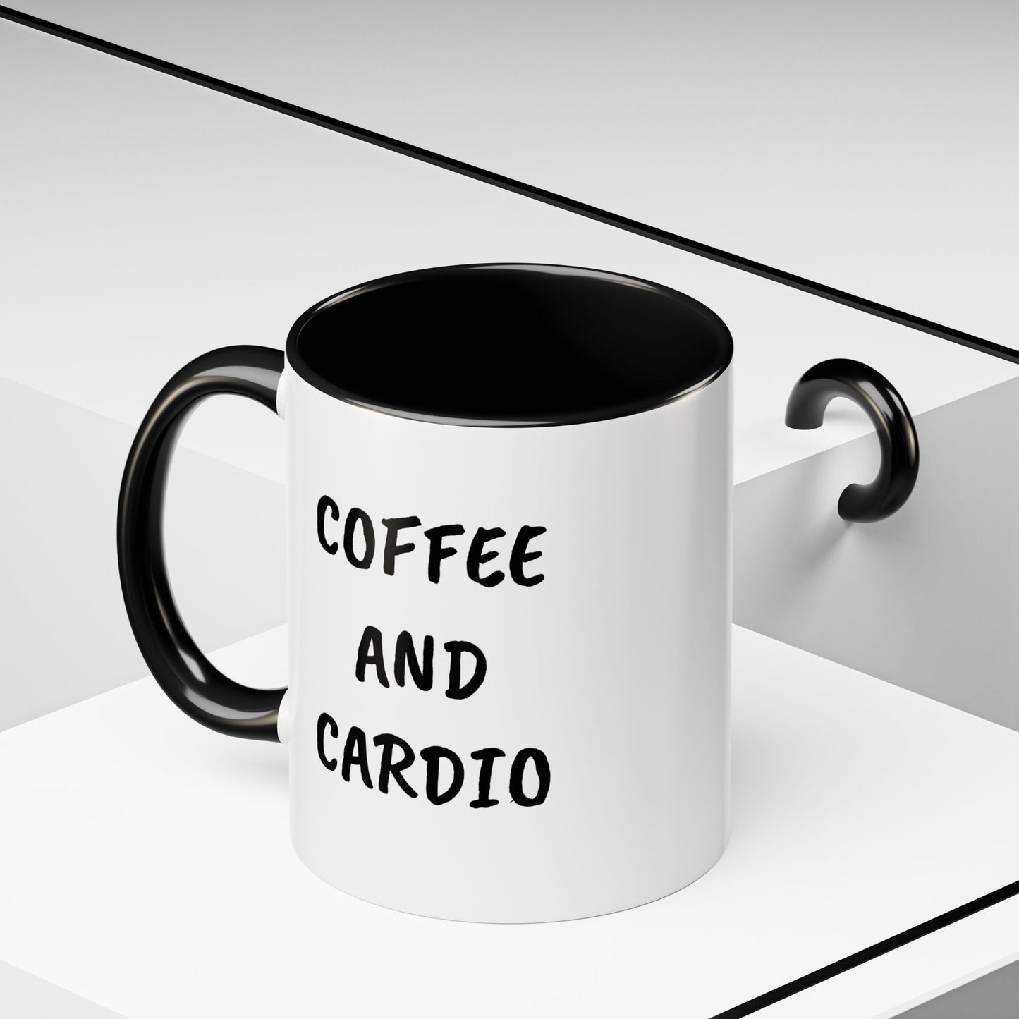 Coffee and Cardio Accent Mug