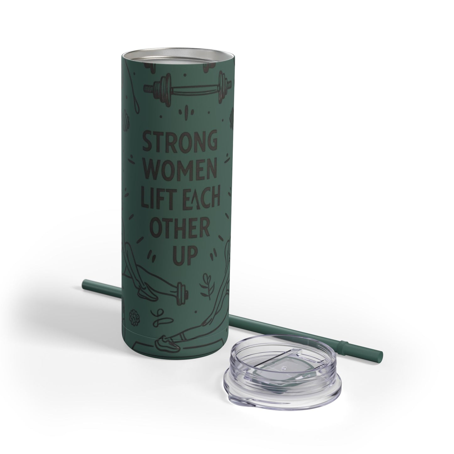 Skinny Matte Tumbler with straw , 20oz