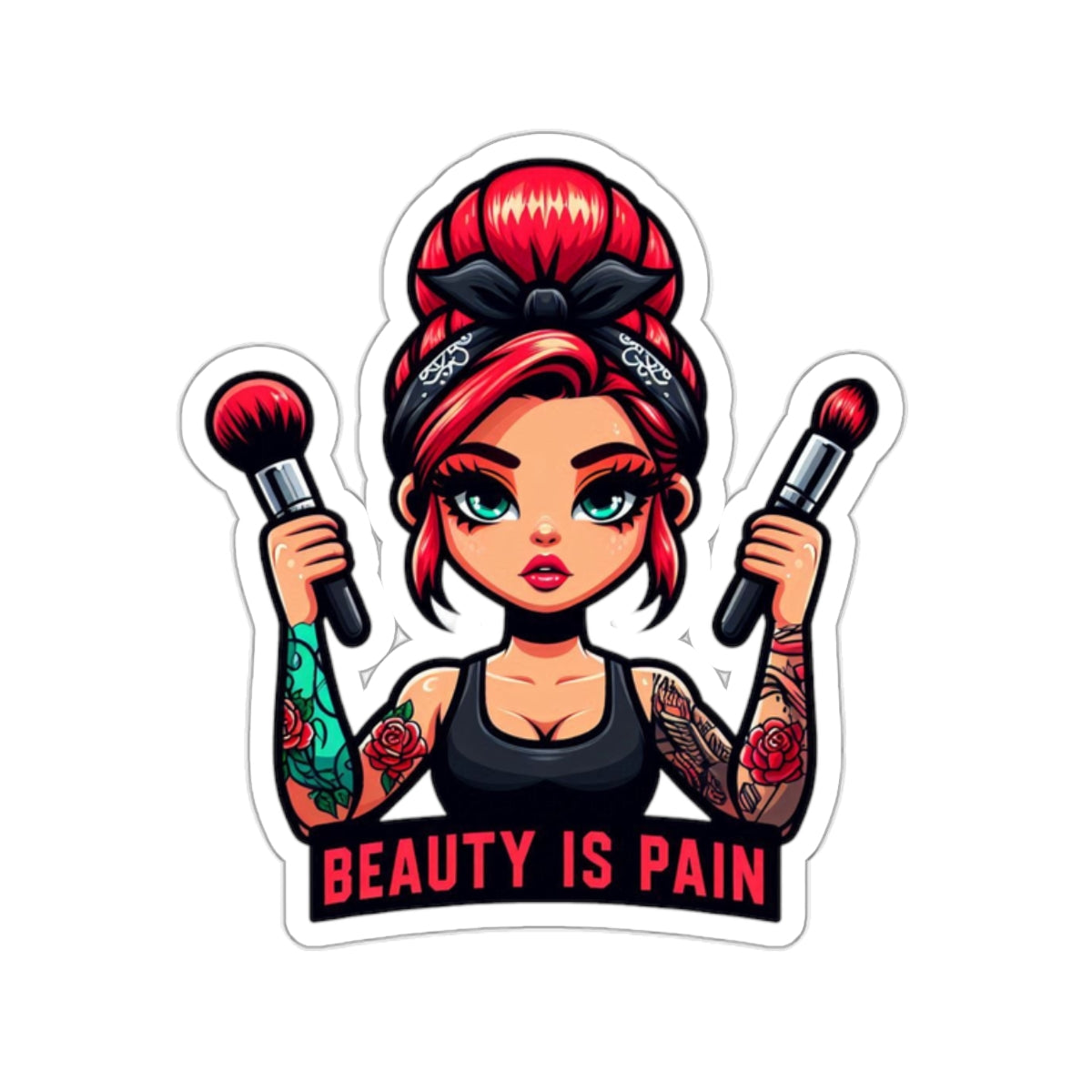BEAUTY IS PAIN STICKER
