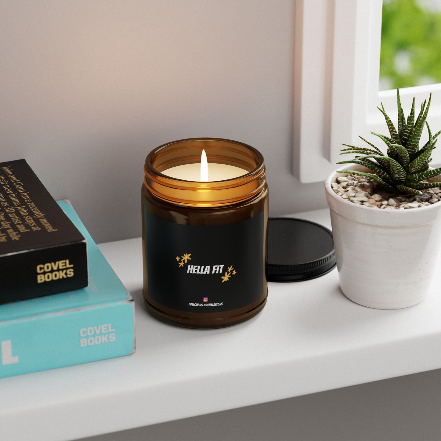 Scented Soy Candle (Multi-Size, Amber Jar)