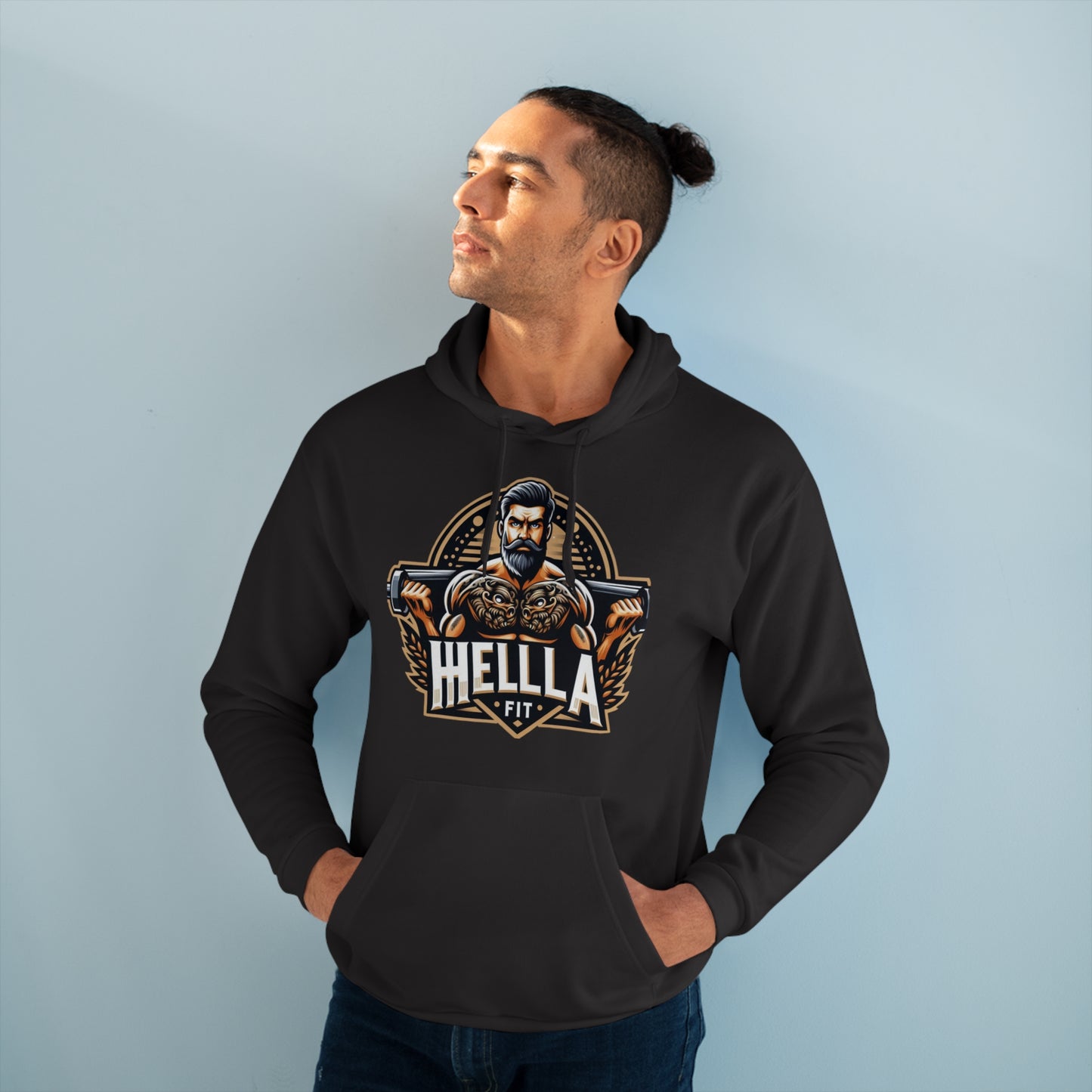 " HELLAFIT" Original Design - Men's Pullover Hoodie