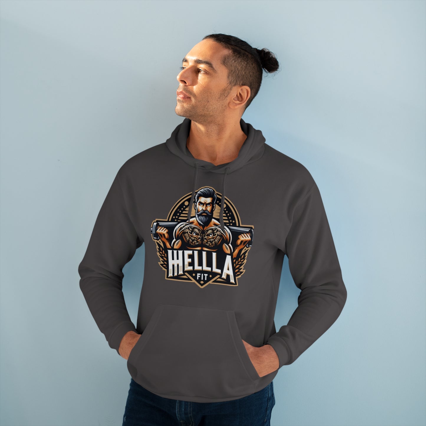 " HELLAFIT" Original Design - Men's Pullover Hoodie