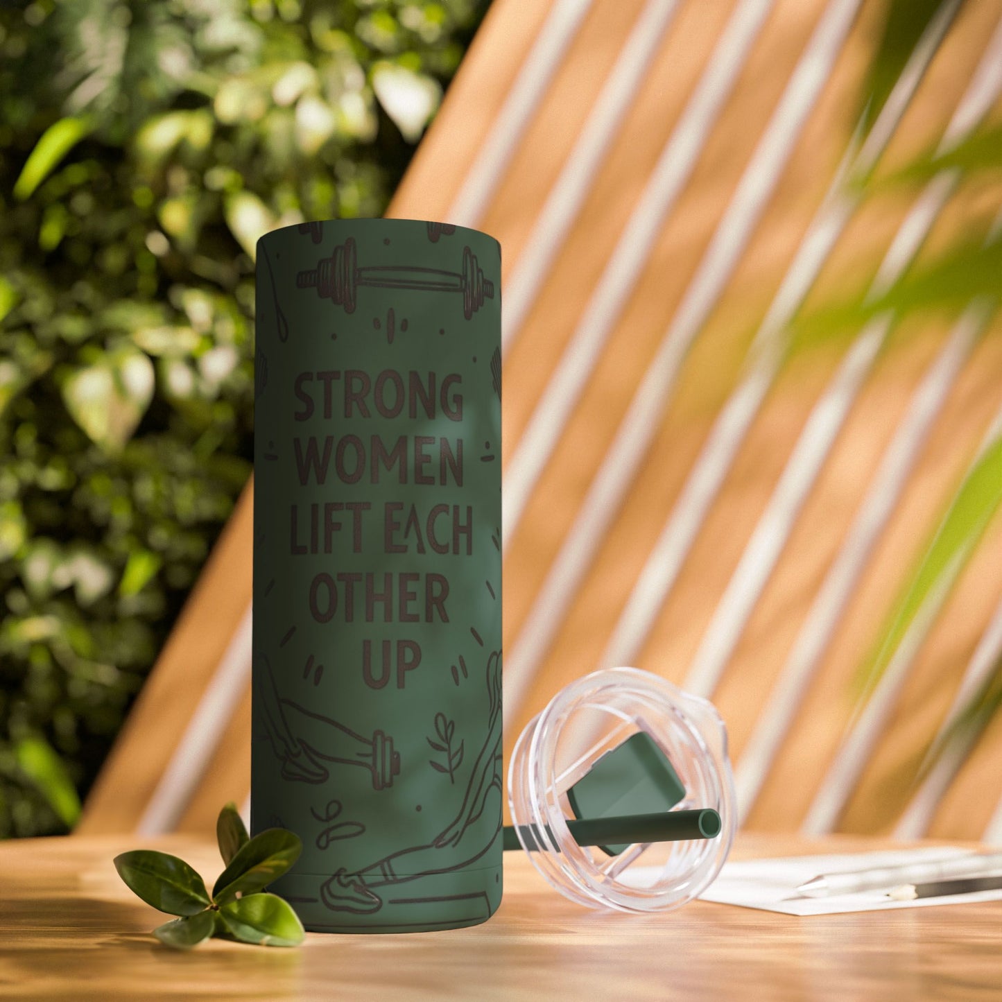 Skinny Matte Tumbler with straw , 20oz