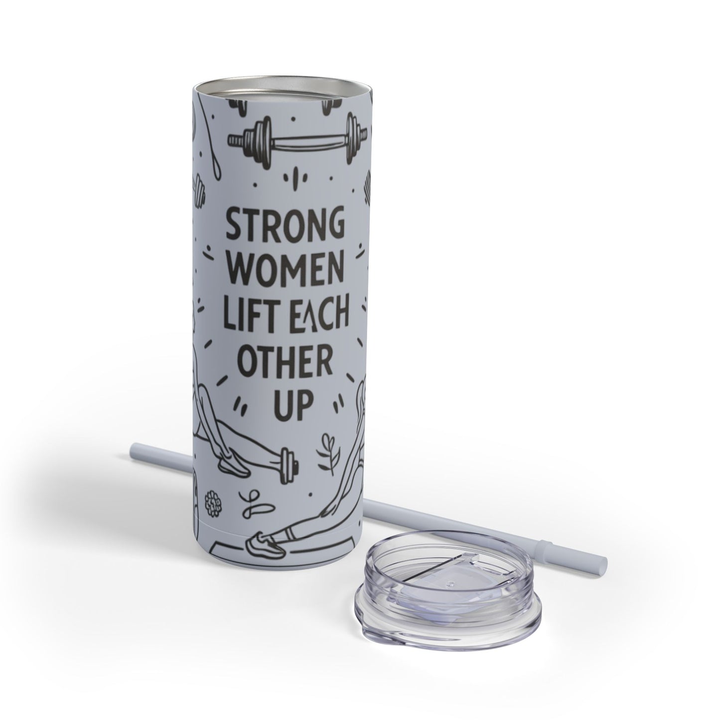 Skinny Matte Tumbler with straw , 20oz