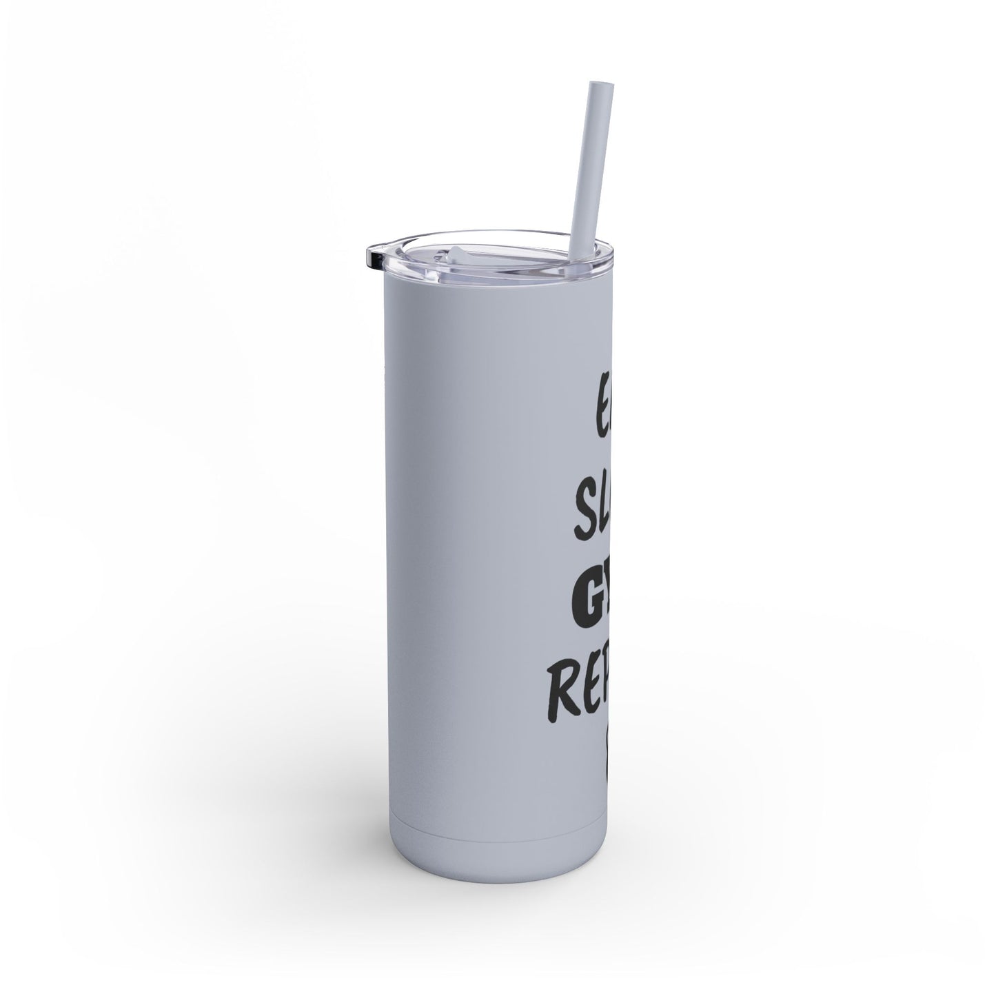 Skinny Matte Tumbler with straw , 20oz