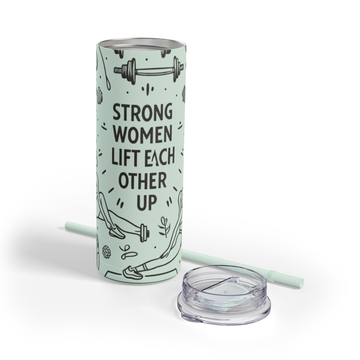 Skinny Matte Tumbler with straw , 20oz
