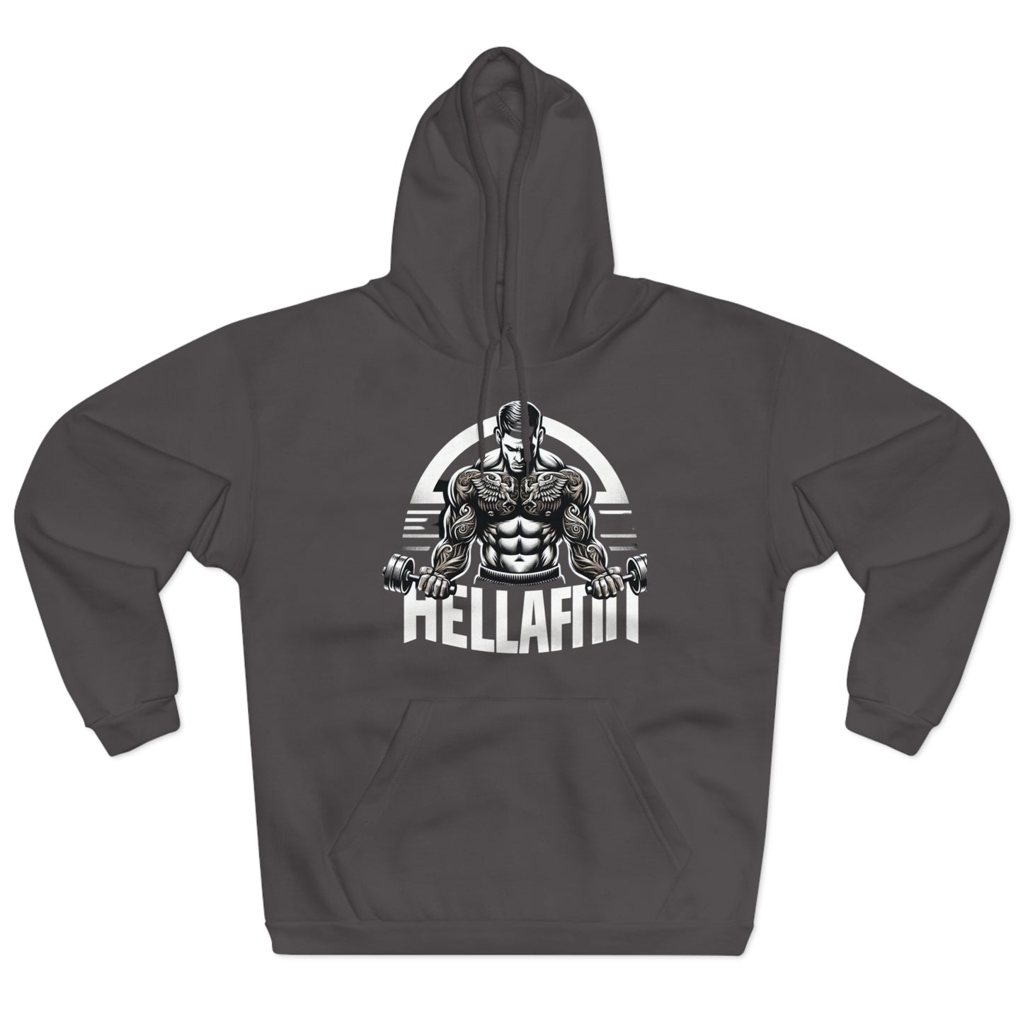 Men's "HELLAFIT" original design, - Pullover Hoodie