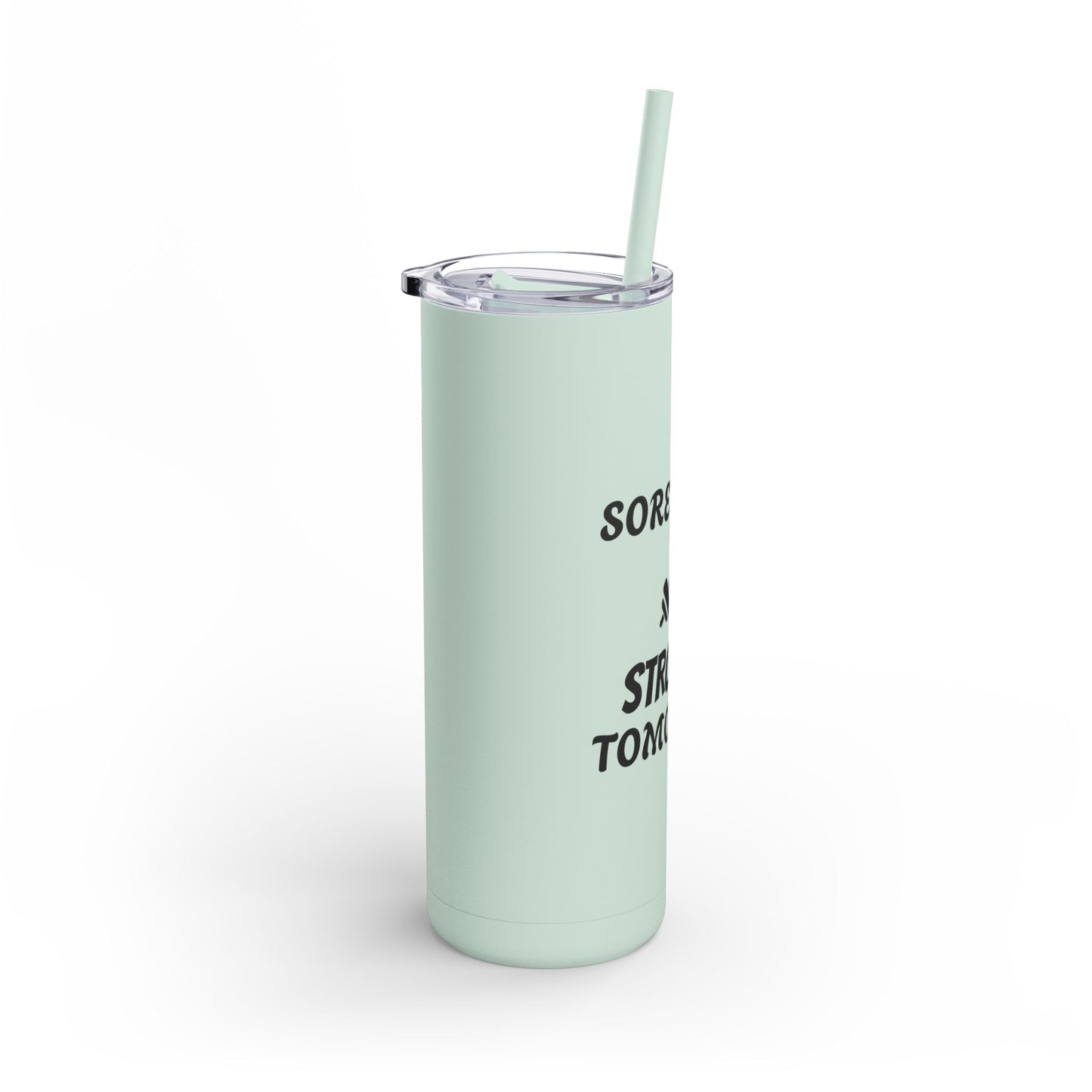 Skinny Matte Tumbler W/Straw