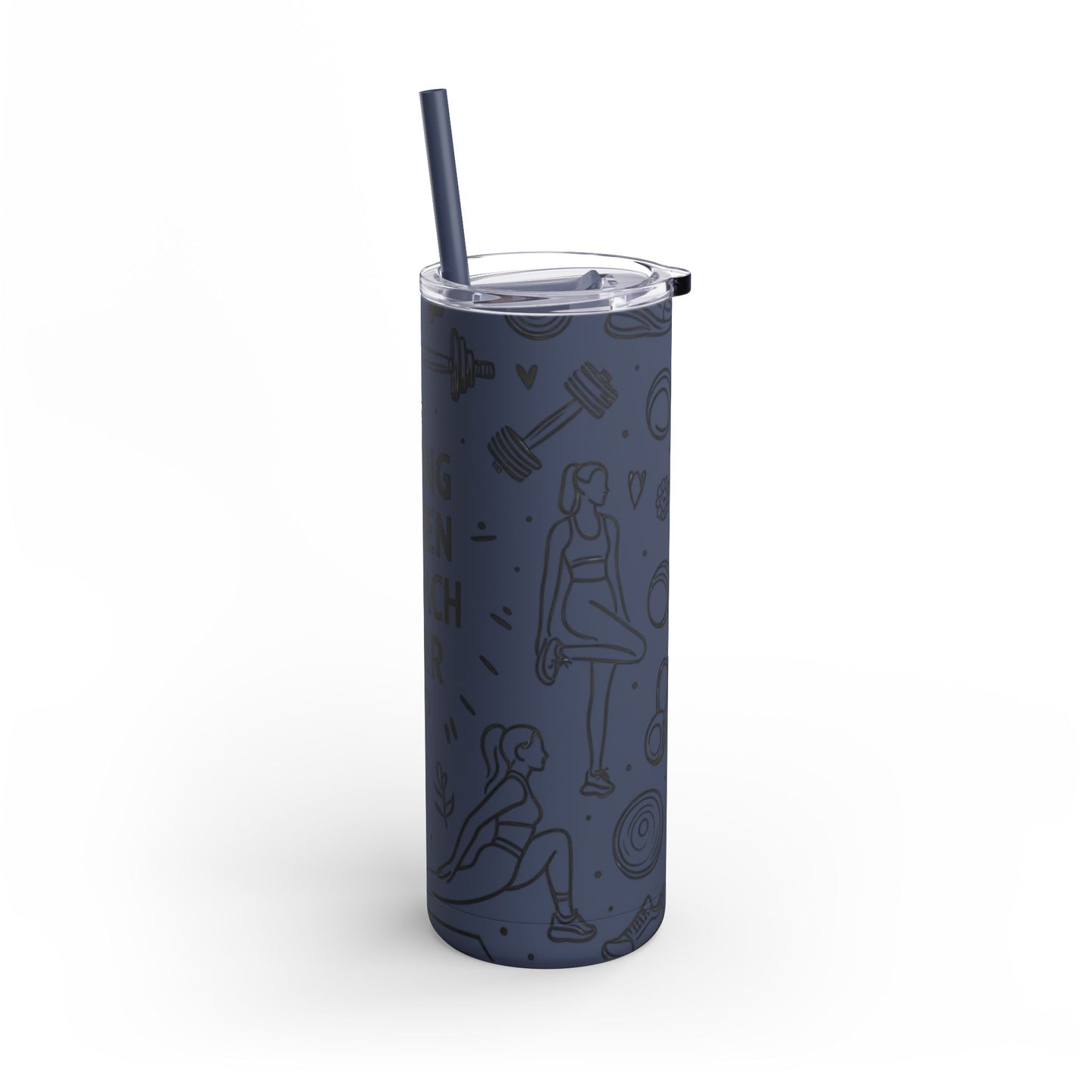 Skinny Matte Tumbler with straw , 20oz