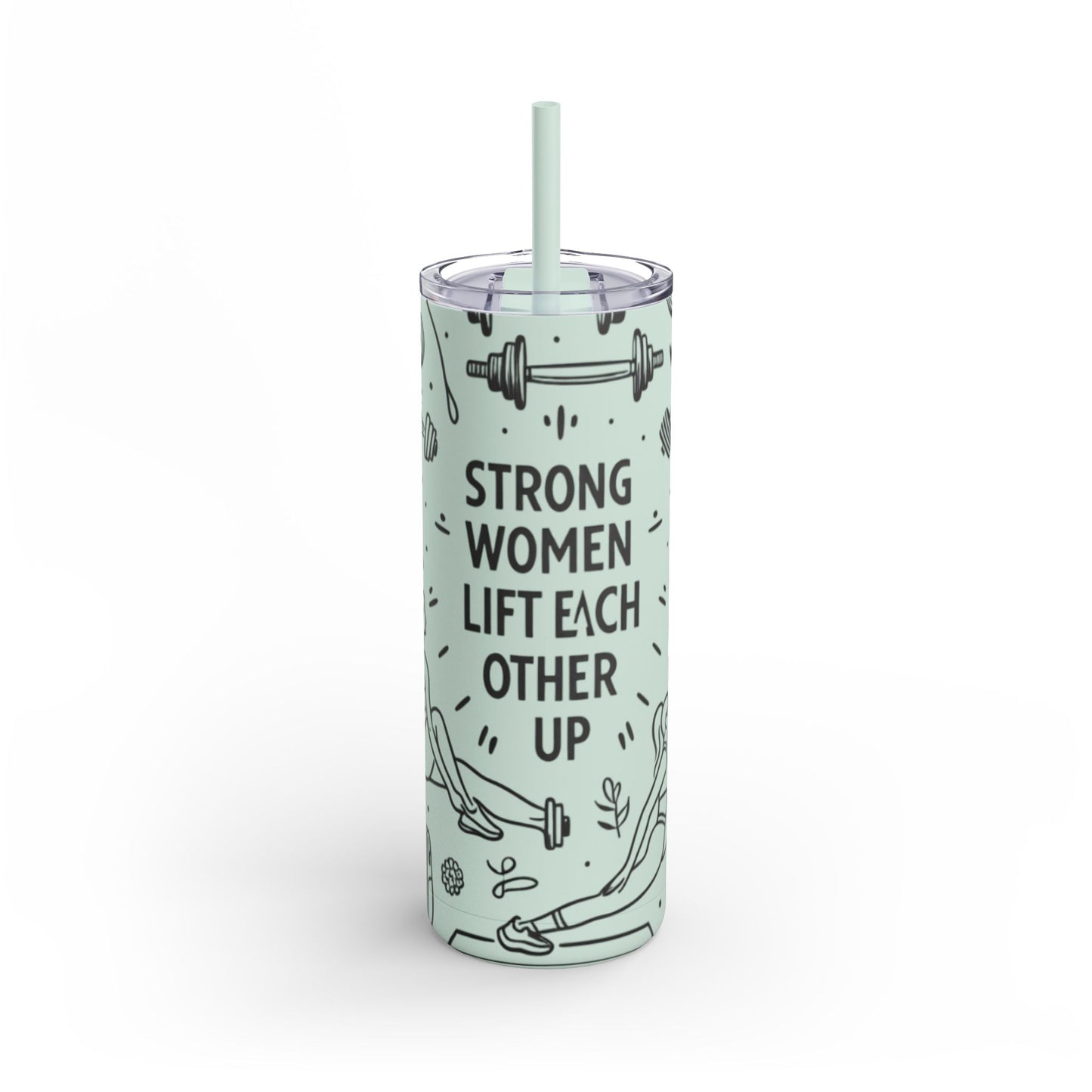 Skinny Matte Tumbler with straw , 20oz