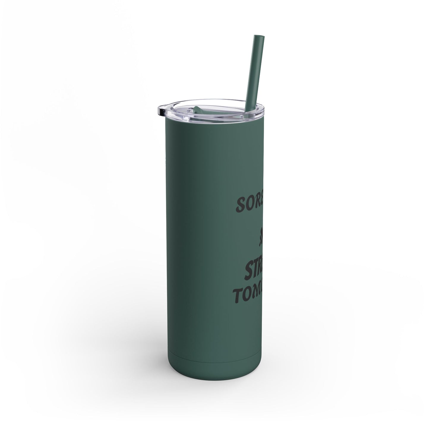 Skinny Matte Tumbler W/Straw