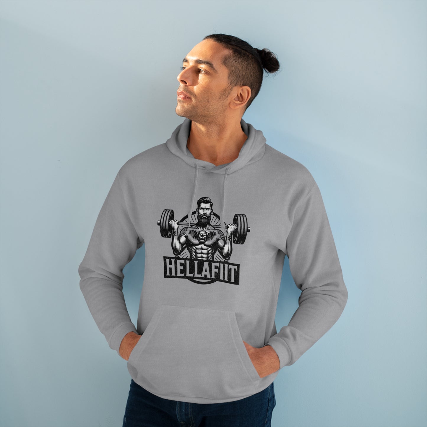 " HELLAFIT" Original Design - Men's Pullover Hoodie