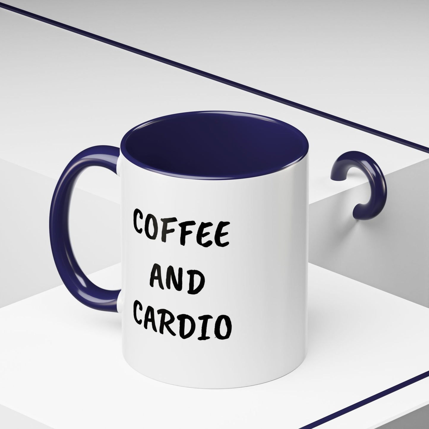 Coffee and Cardio Accent Mug