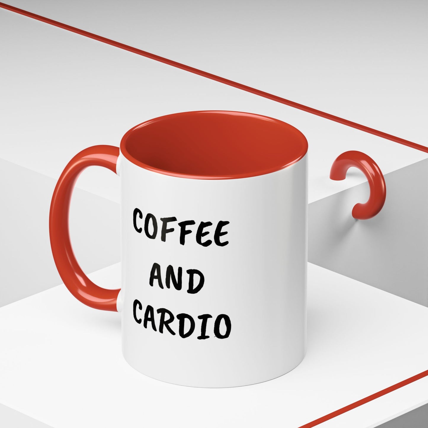 Coffee and Cardio Accent Mug