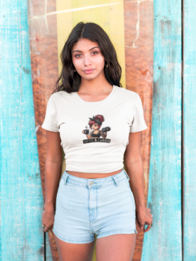 " Coffee & Cardio" - Women's Crop Tee