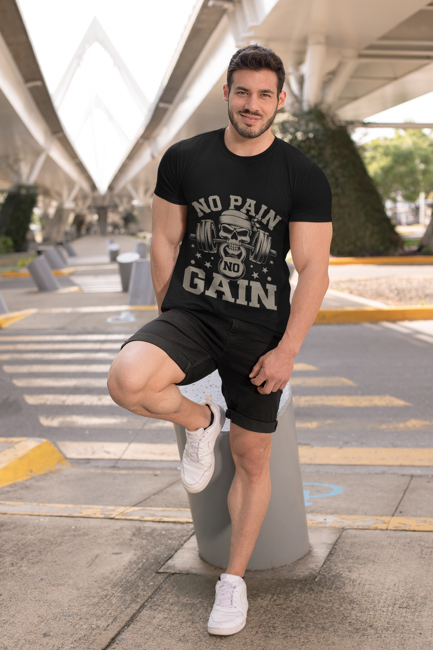 Men's Fitness T-Shirt "No Pain No Gain"