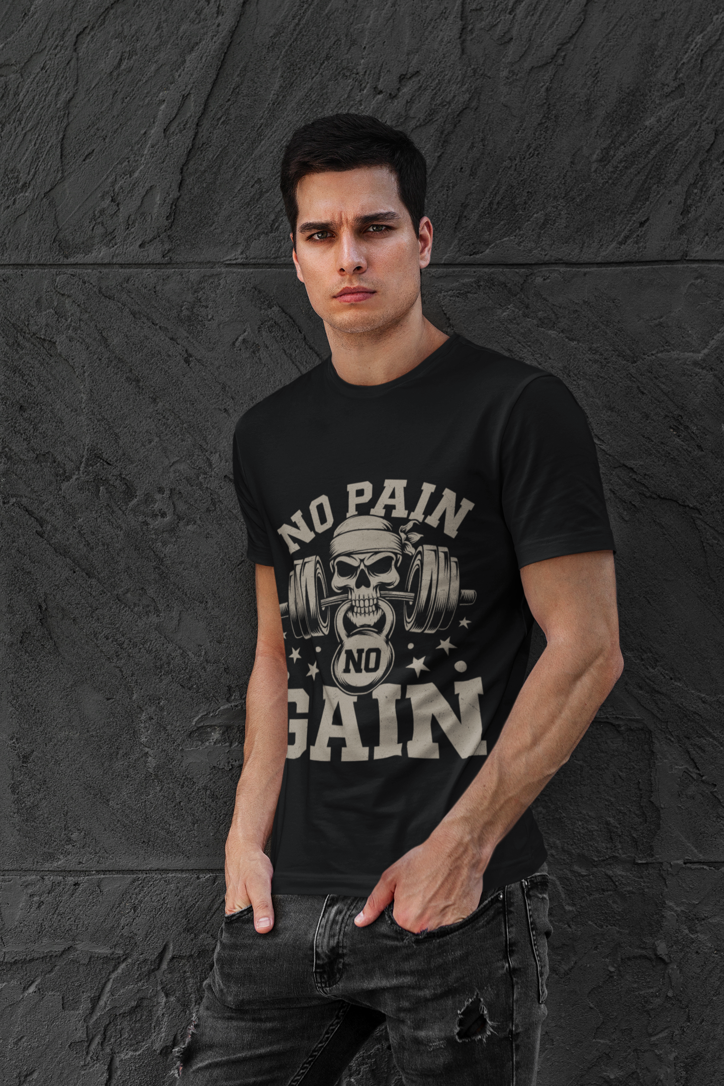 Men's Fitness T-Shirt "No Pain No Gain"