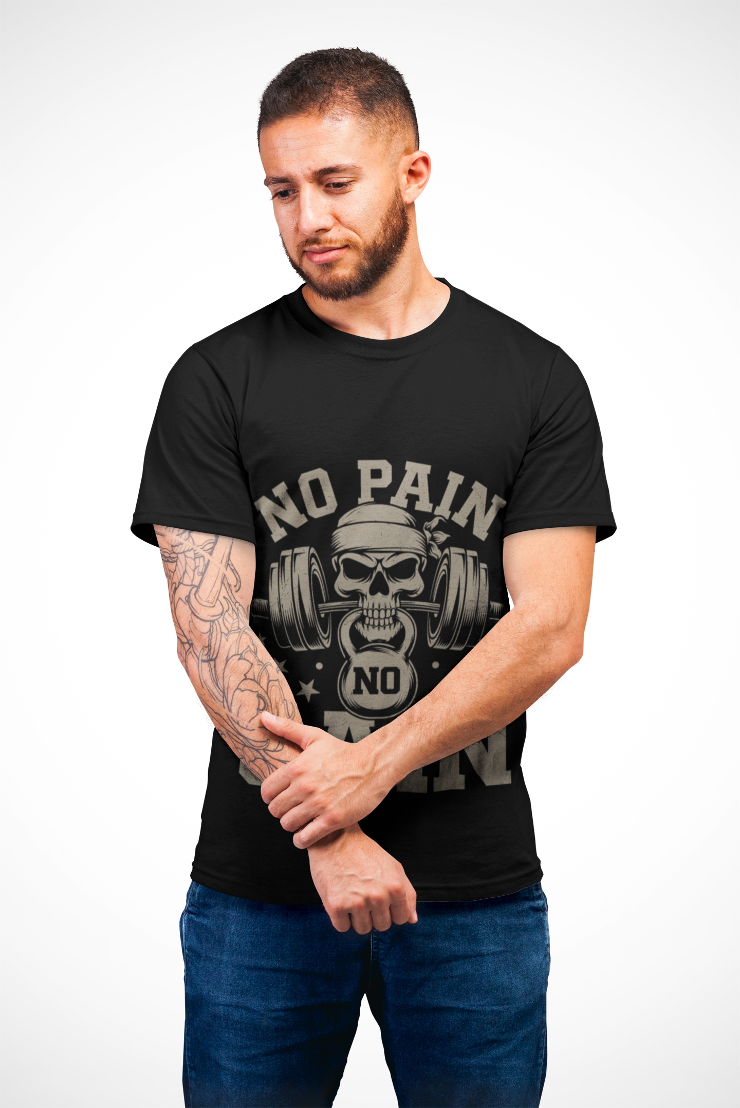 Men's Fitness T-Shirt "No Pain No Gain"