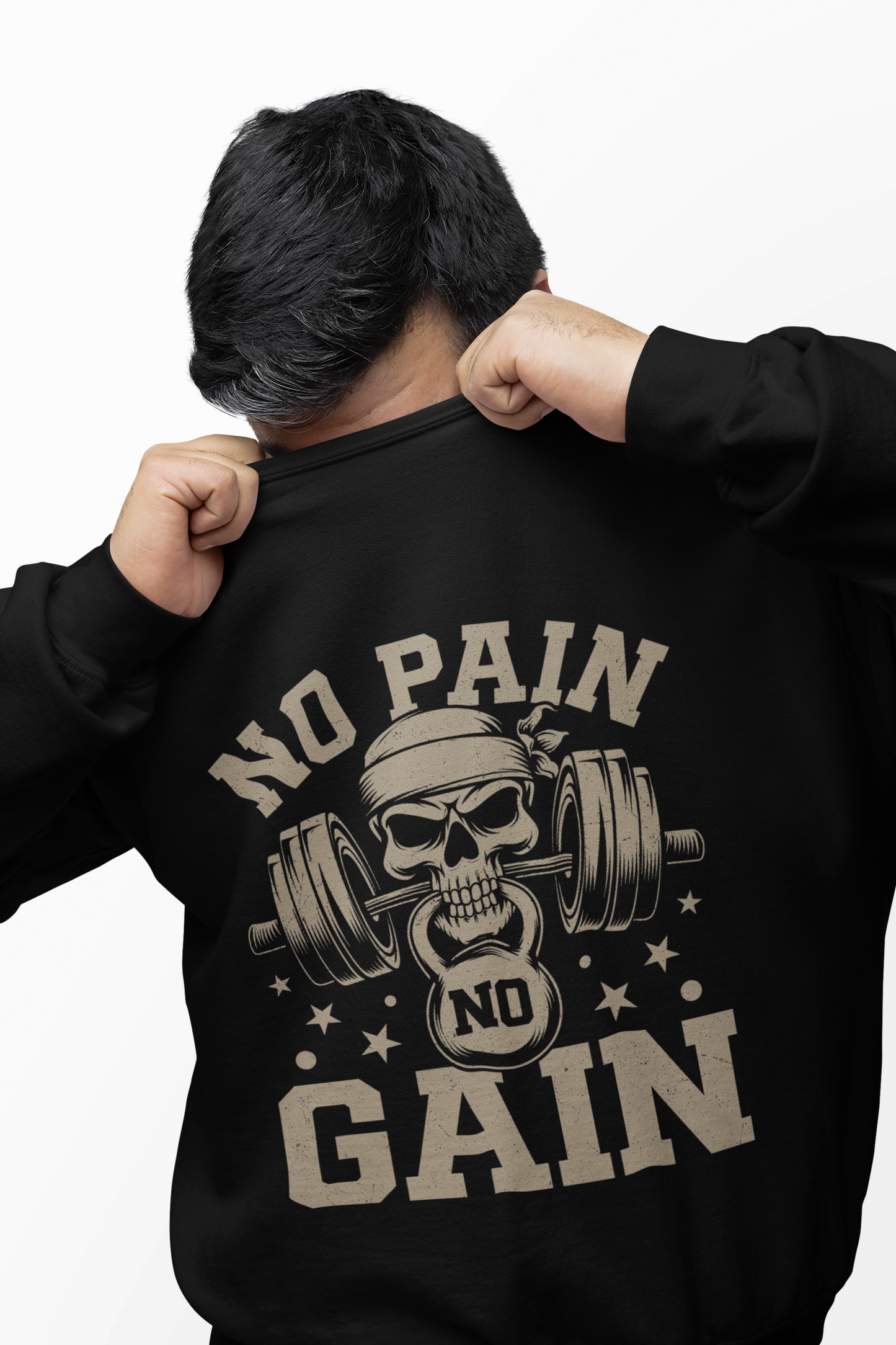 Men's Fitness Sweatshirt - " No Pain No Gain"