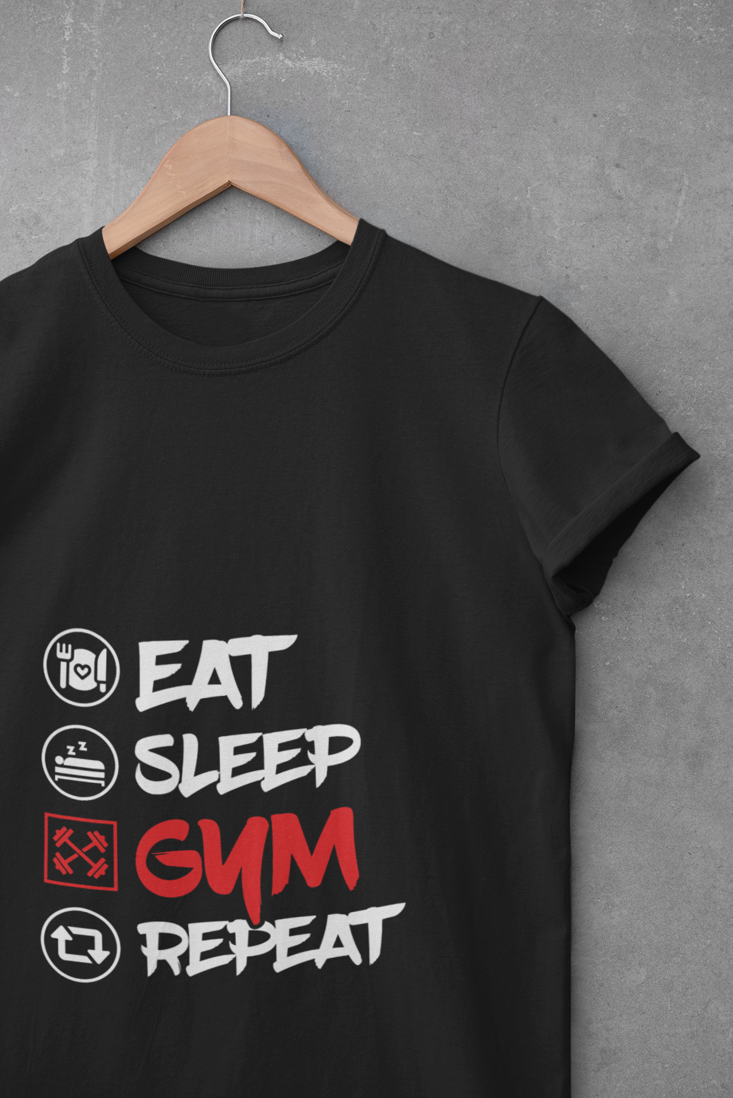 "Eat Sleep Gym Repeat" - Unisex Softstyle T-Shirt