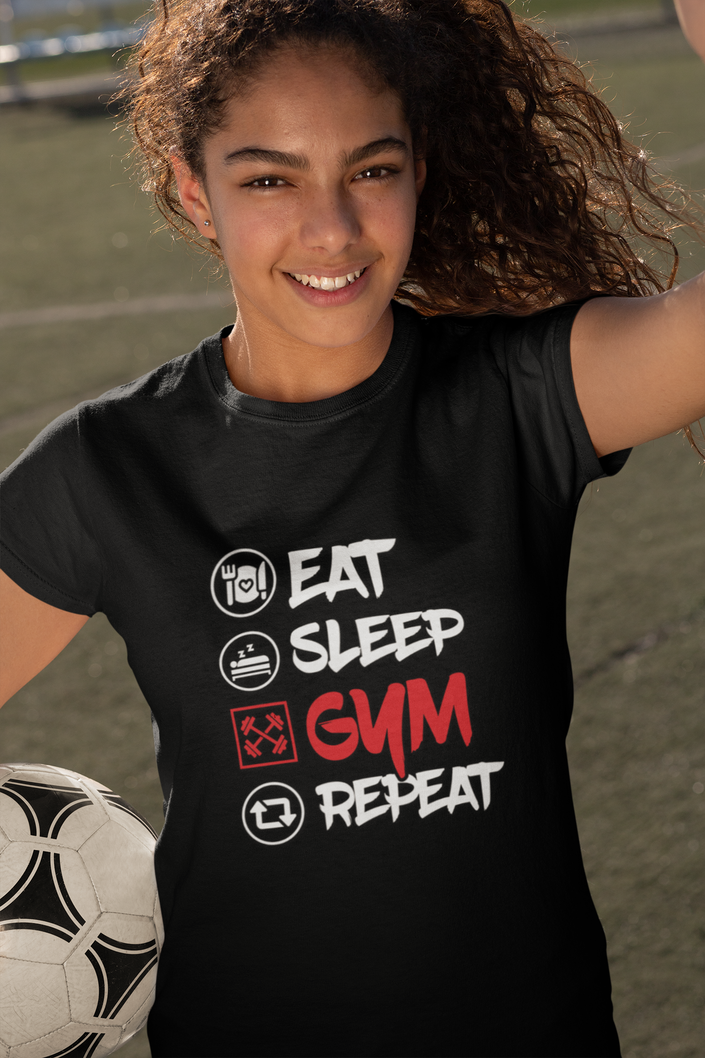 "Eat Sleep Gym Repeat" - Unisex Softstyle T-Shirt