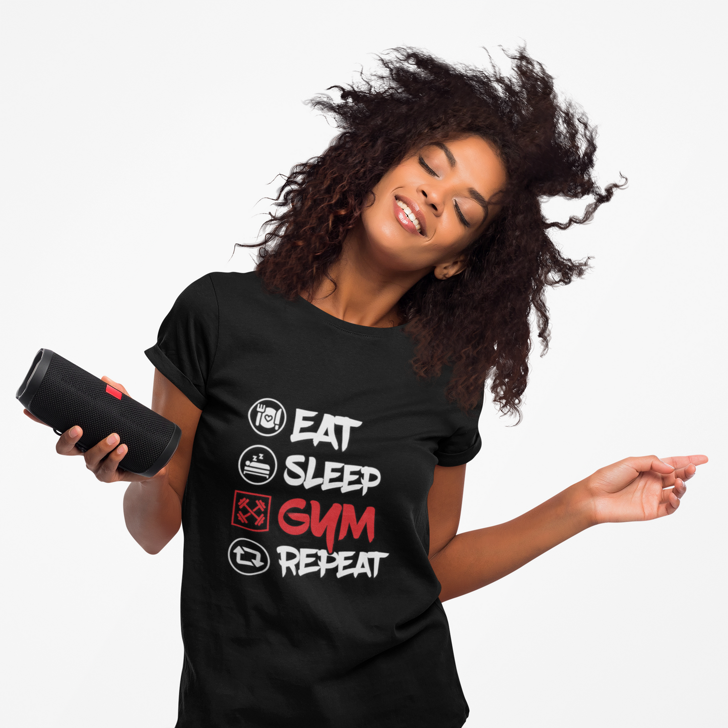 "Eat Sleep Gym Repeat" - Unisex Softstyle T-Shirt