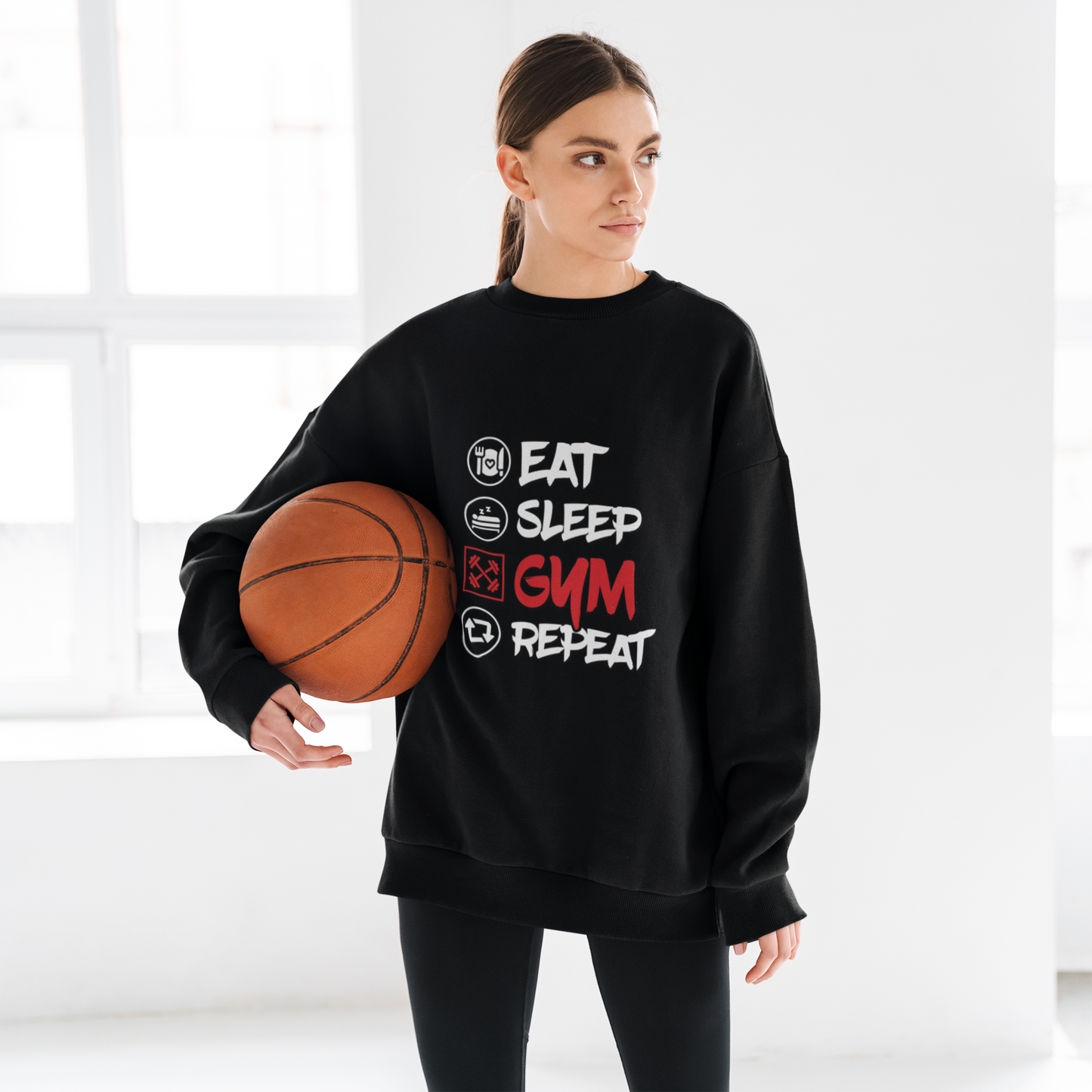 "Eat Sleep Gym Repeat" - Sweatshirt