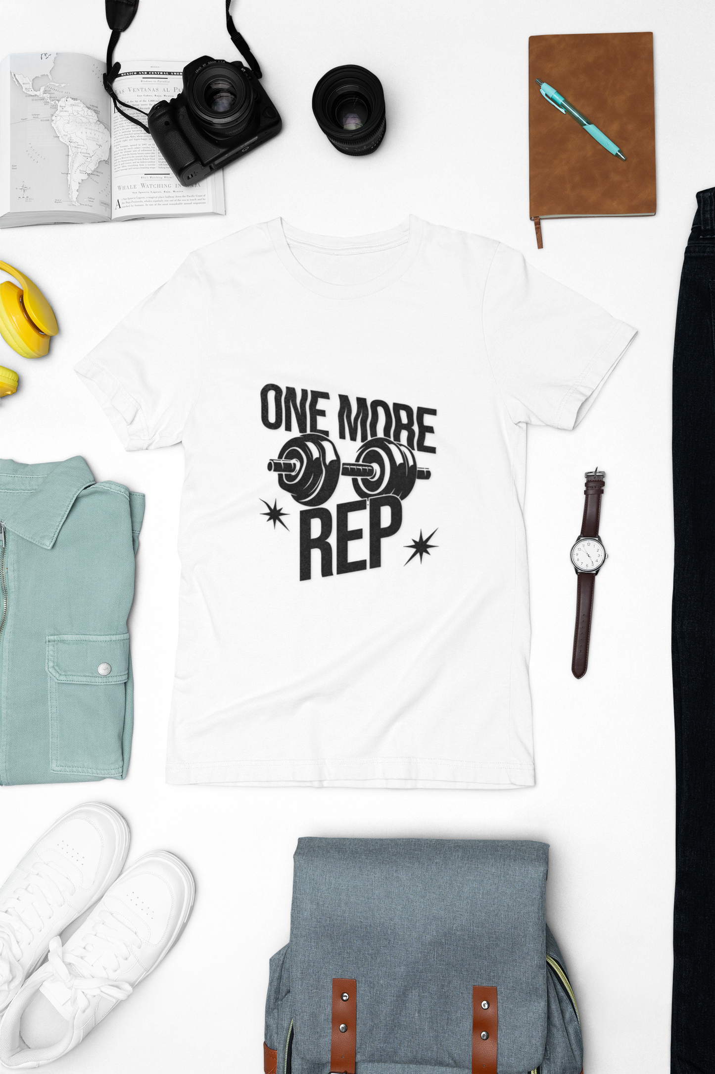 Motivational Gym T-Shirt - "One More Rep" Workout Tee