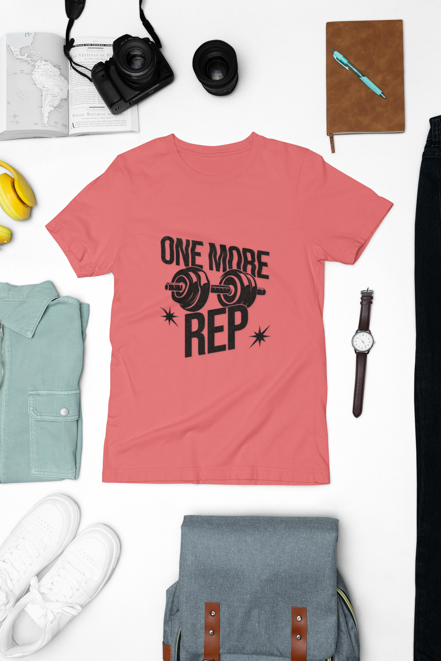 Motivational Gym T-Shirt - "One More Rep" Workout Tee