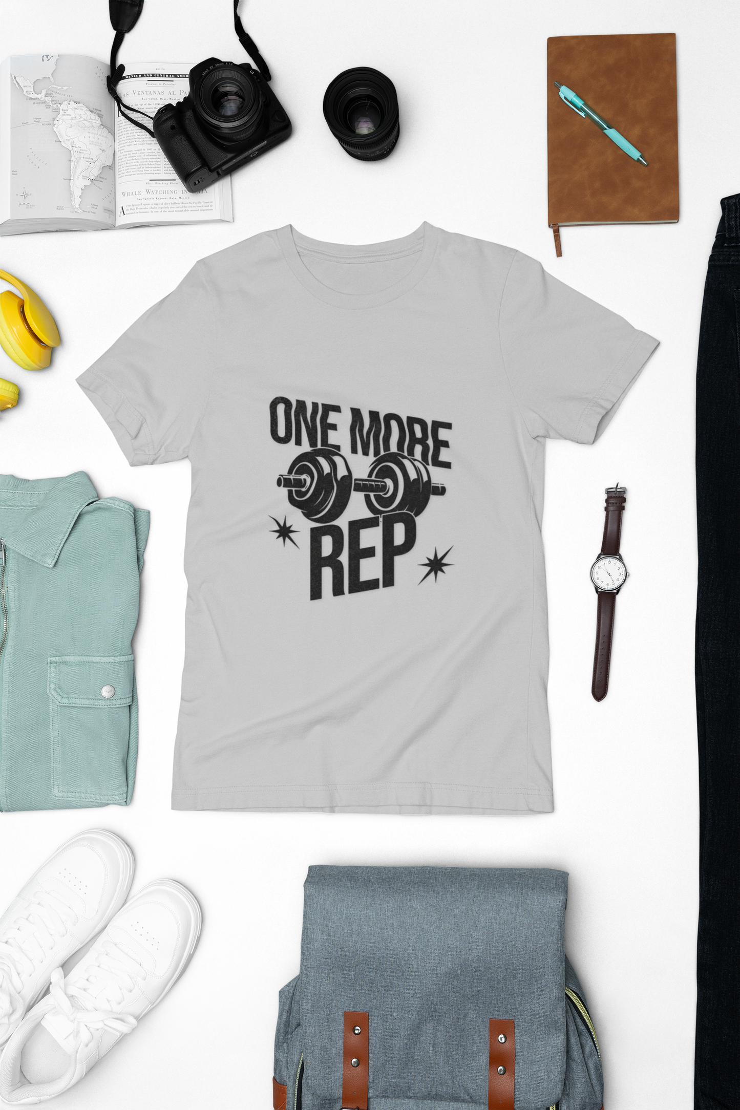Motivational Gym T-Shirt - "One More Rep" Workout Tee