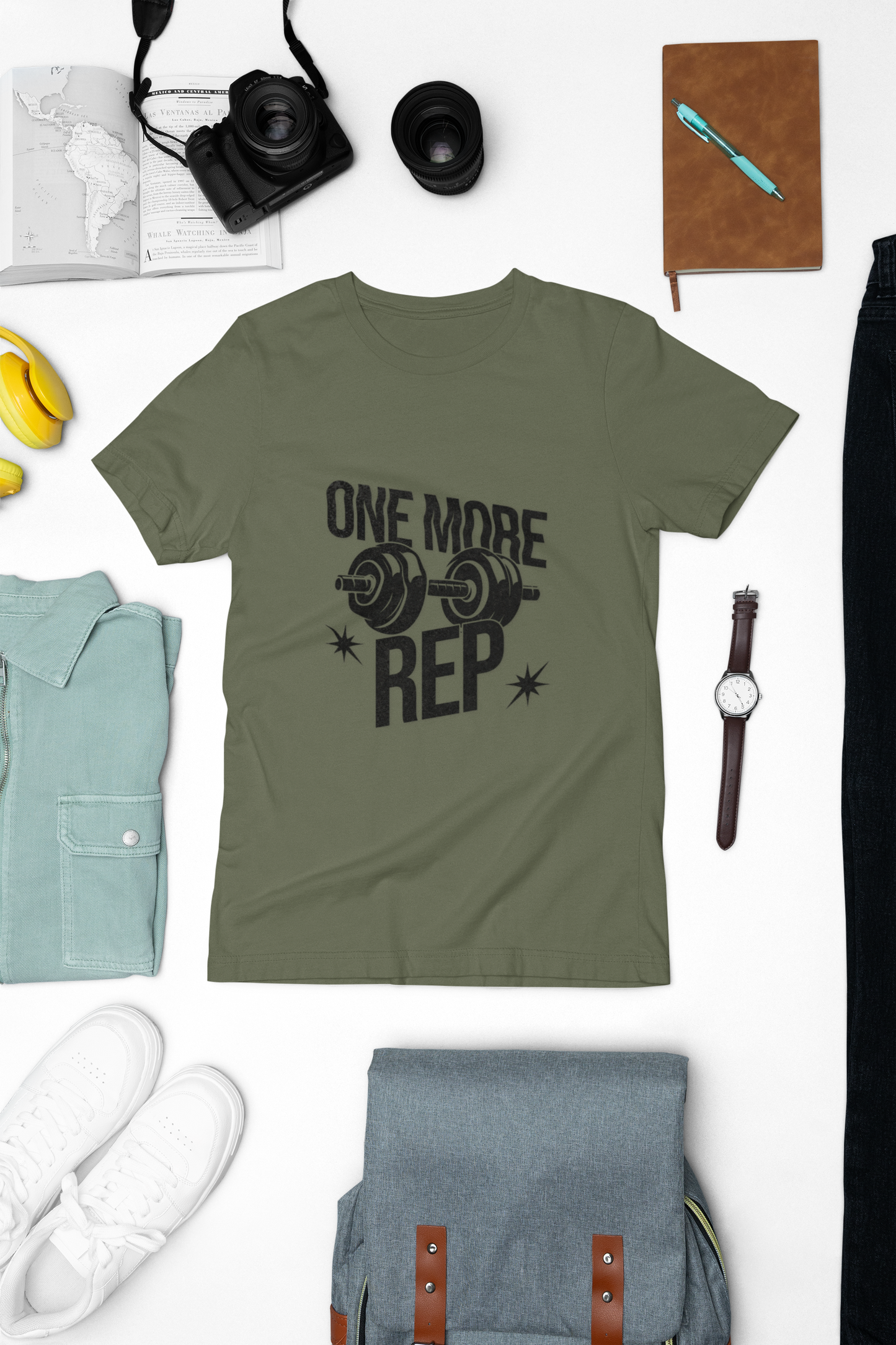 Motivational Gym T-Shirt - "One More Rep" Workout Tee
