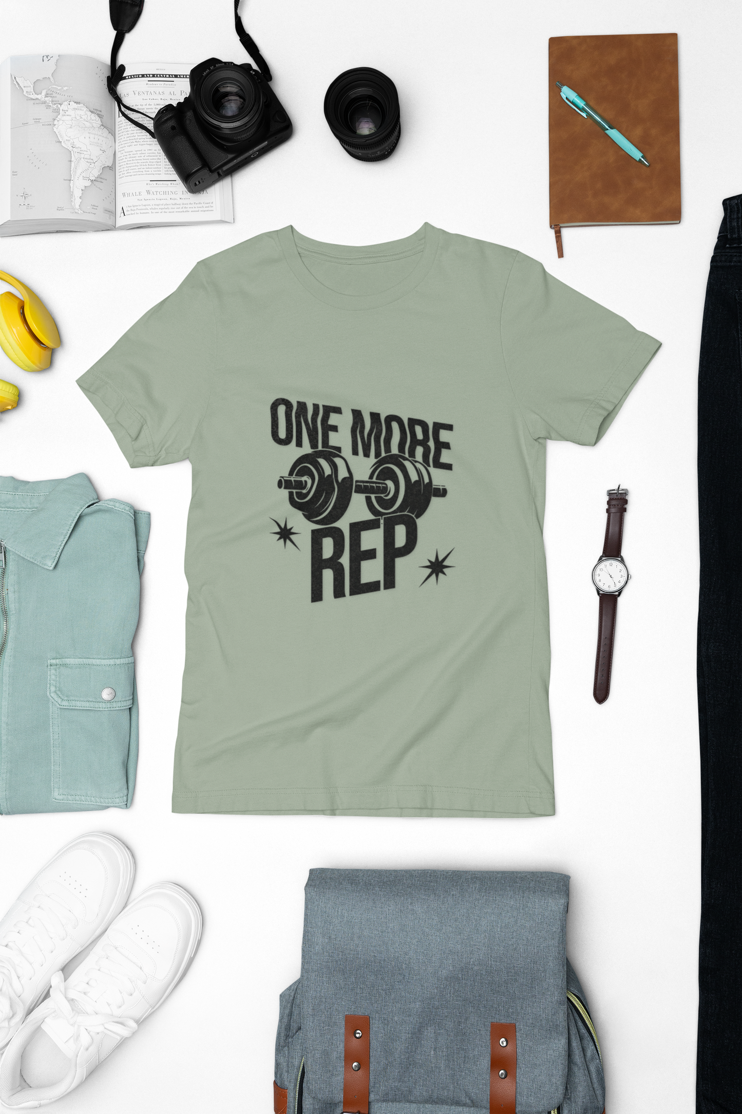 Motivational Gym T-Shirt - "One More Rep" Workout Tee