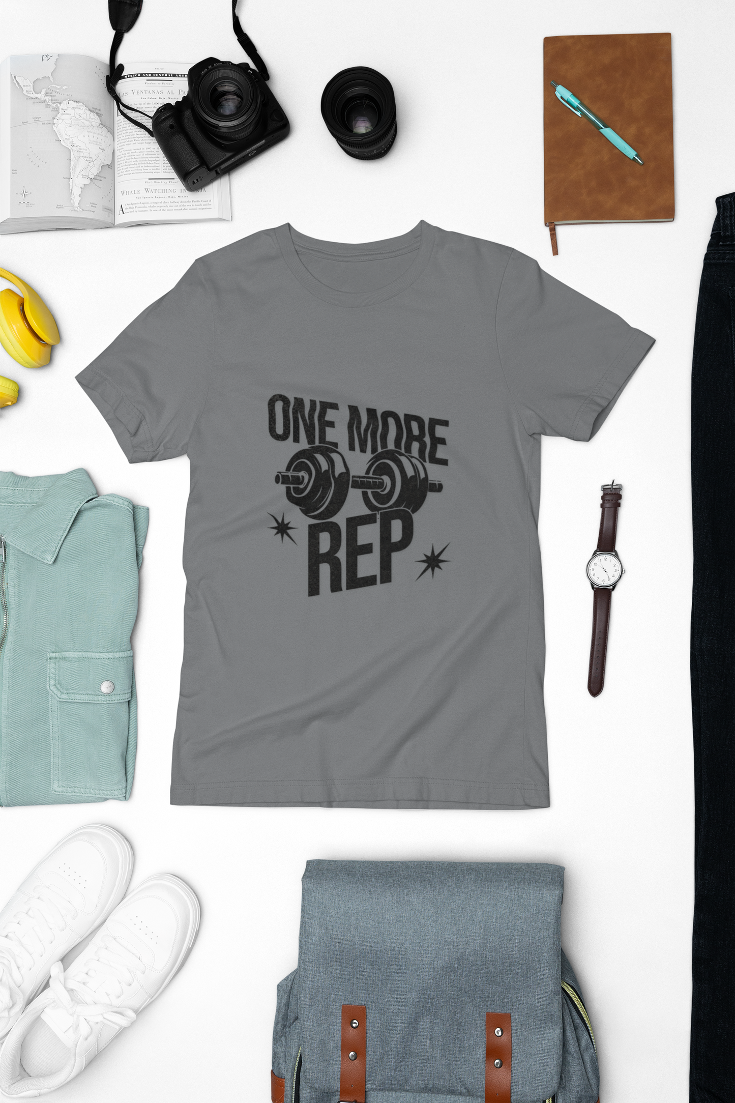 Motivational Gym T-Shirt - "One More Rep" Workout Tee