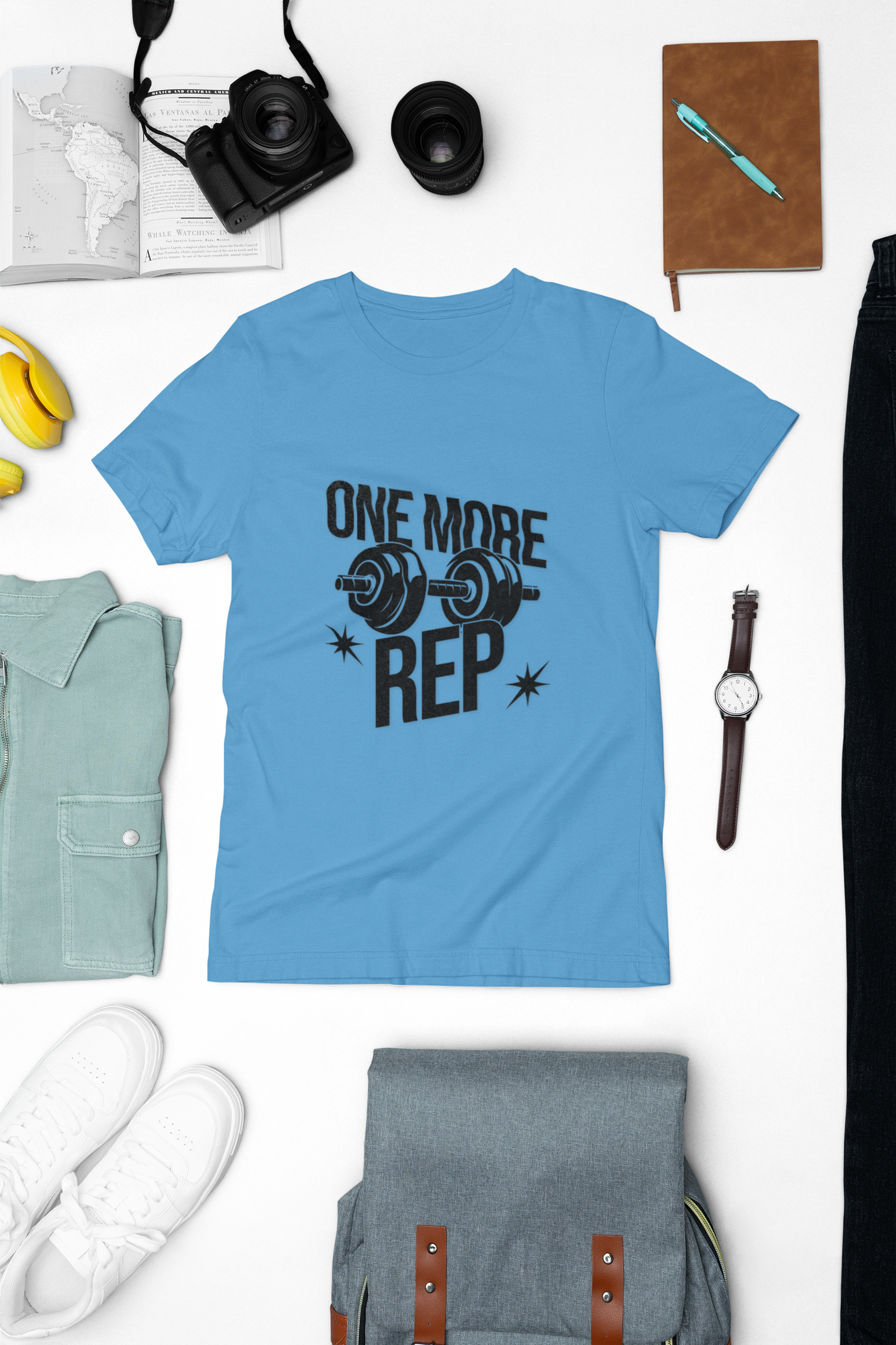 Motivational Gym T-Shirt - "One More Rep" Workout Tee