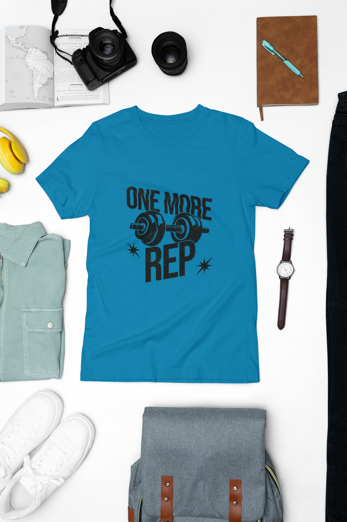 Motivational Gym T-Shirt - "One More Rep" Workout Tee