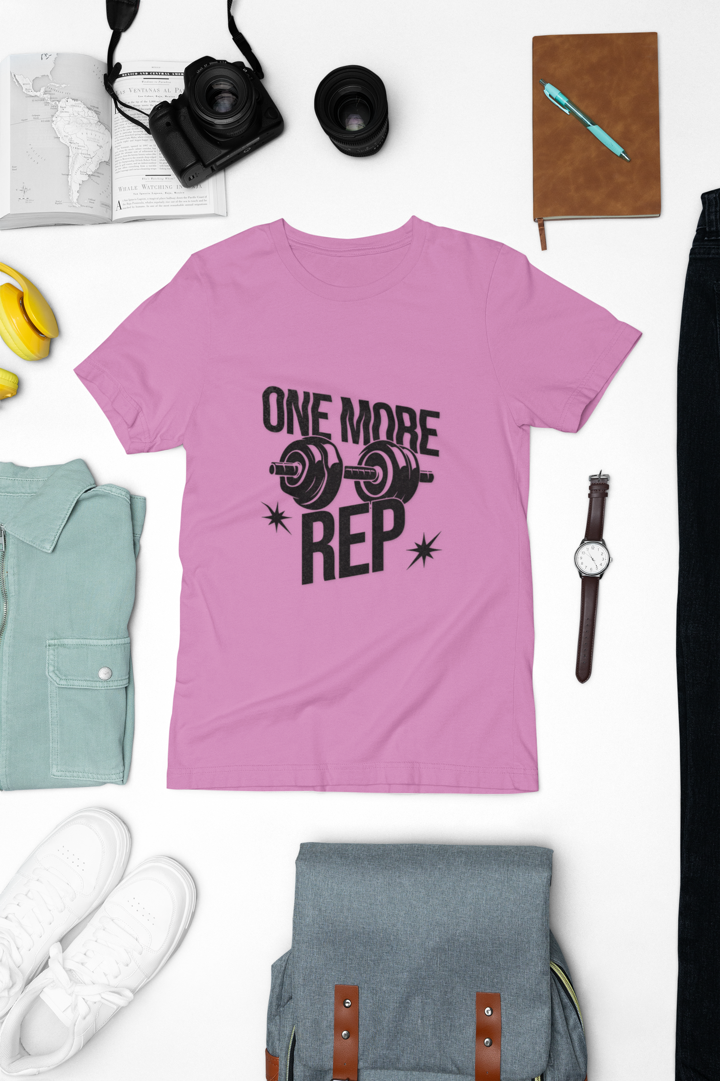 Motivational Gym T-Shirt - "One More Rep" Workout Tee
