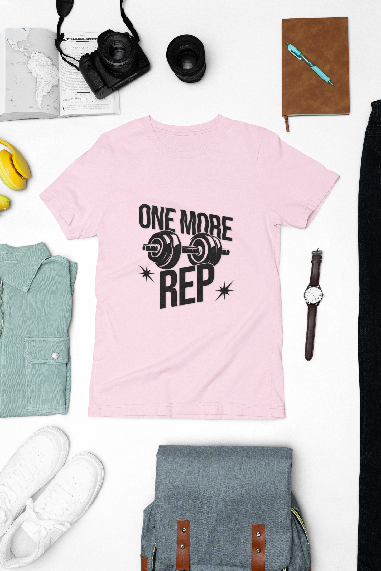 Motivational Gym T-Shirt - "One More Rep" Workout Tee