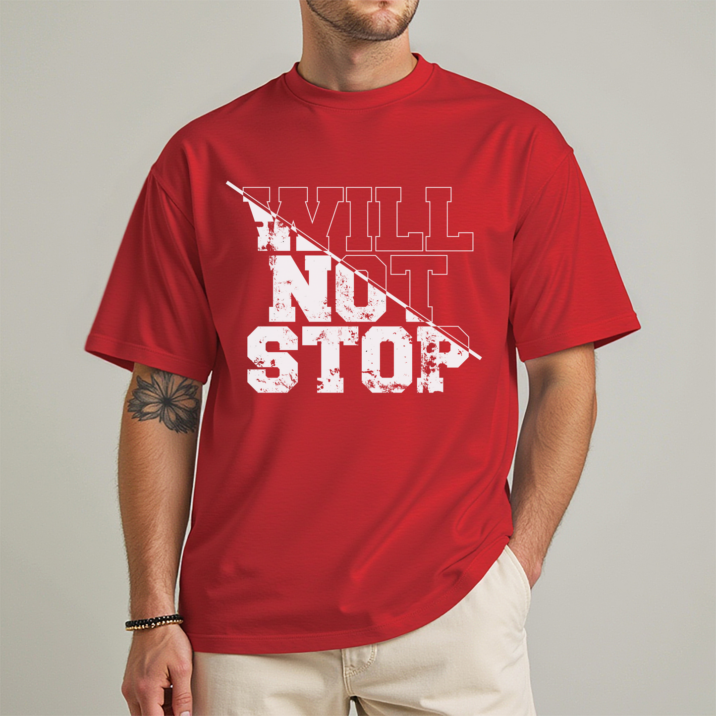 Men's " WILL NOT STOP" Fitness Tee