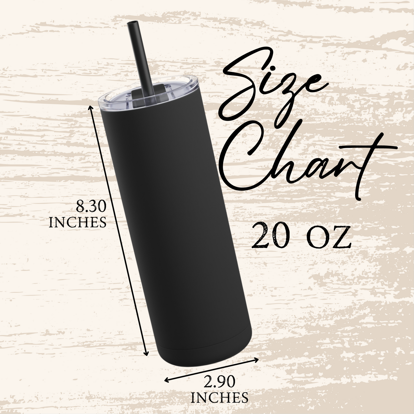 H E L L A F I T Skinny Stainless Steel Matte Tumbler, 20oz
