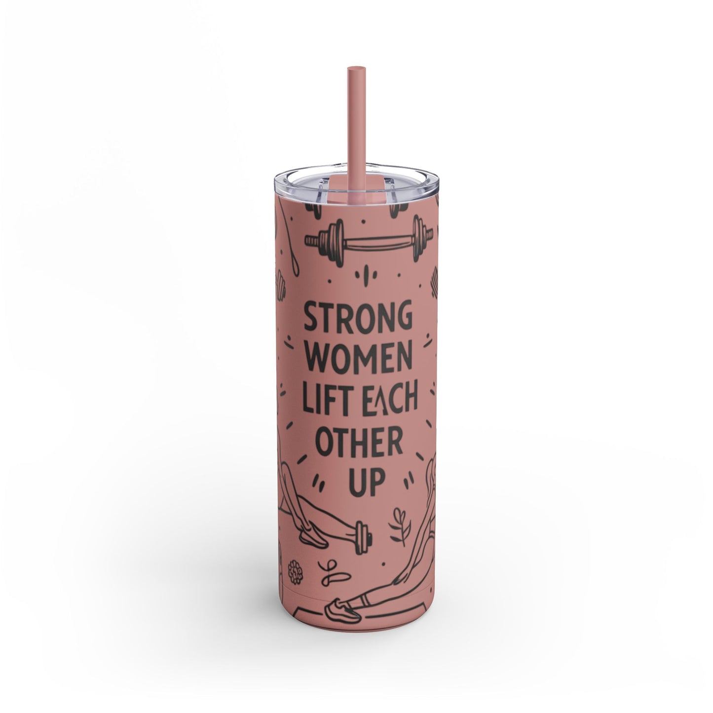 Skinny Matte Tumbler with straw , 20oz