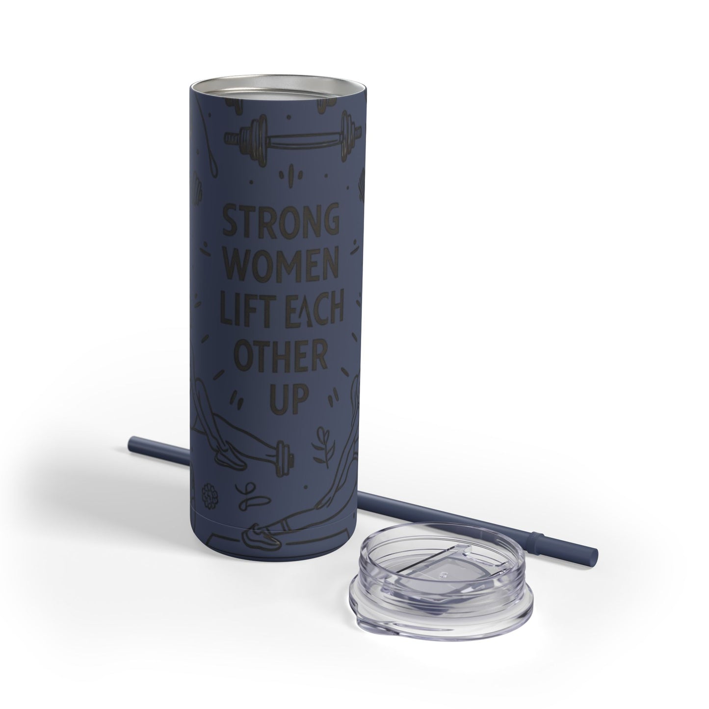 Skinny Matte Tumbler with straw , 20oz