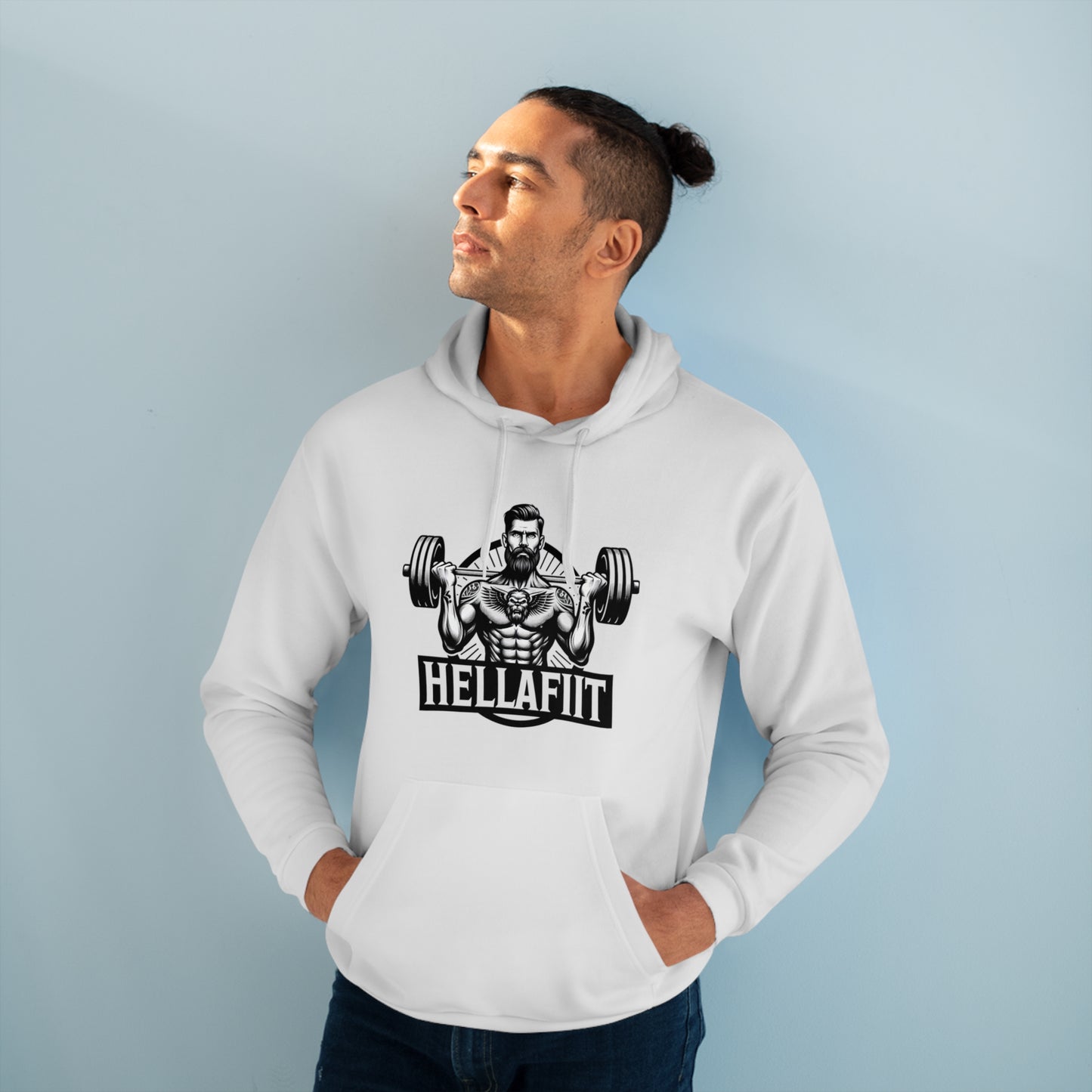 " HELLAFIT" Original Design - Men's Pullover Hoodie