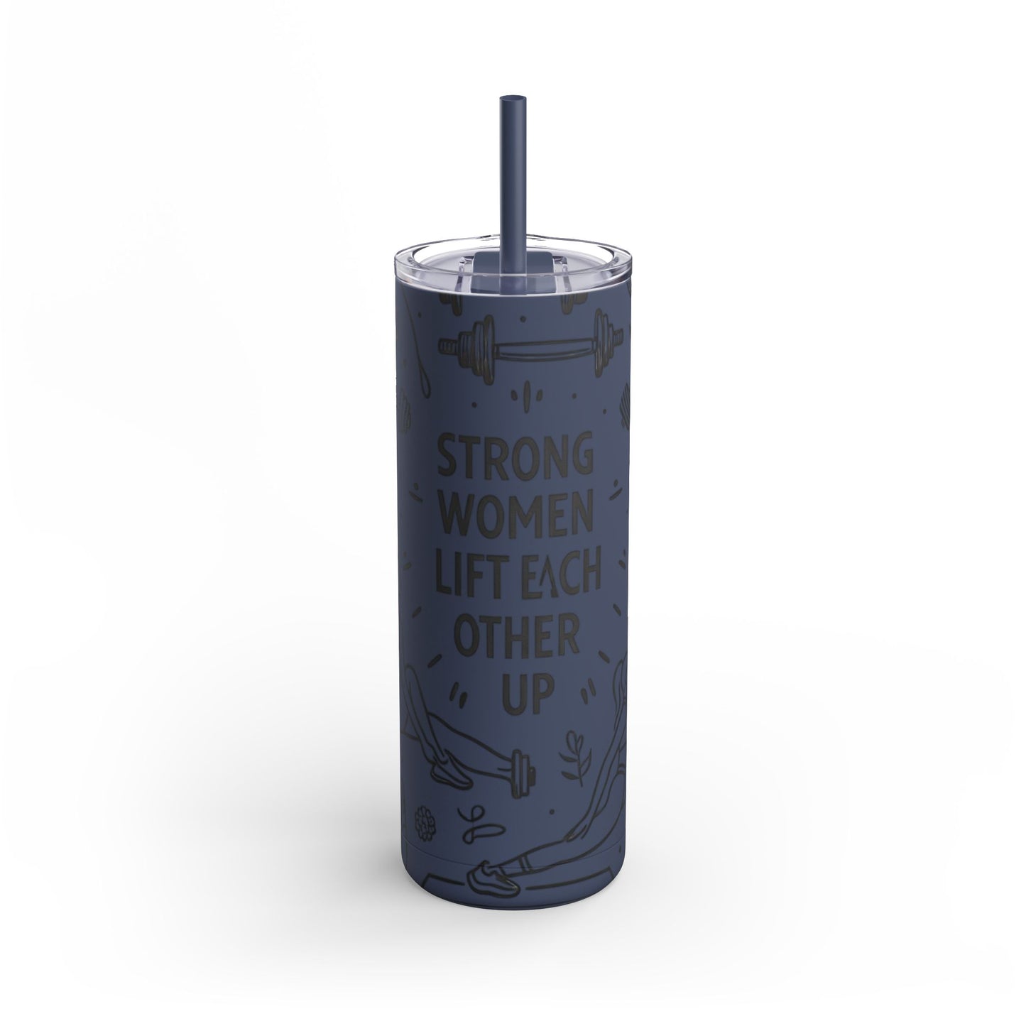 Skinny Matte Tumbler with straw , 20oz