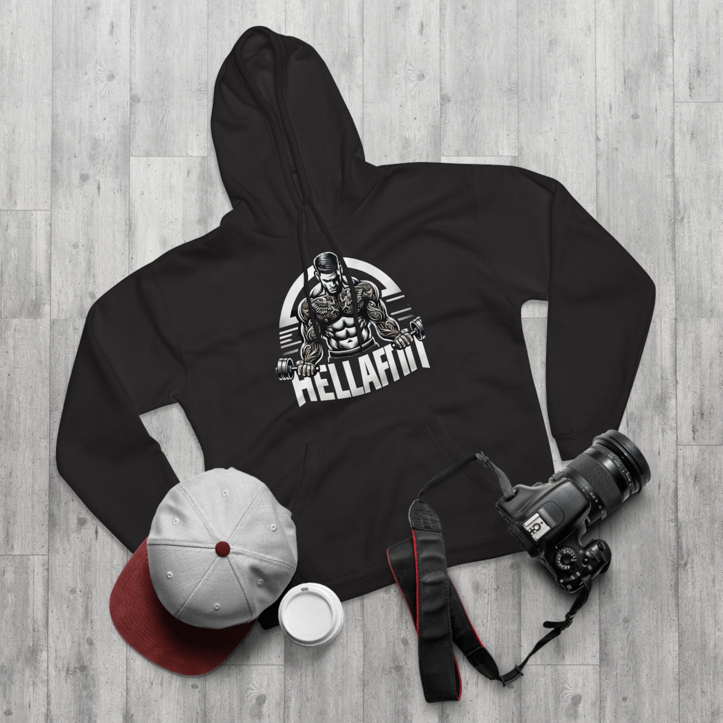 Men's "HELLAFIT" original design, - Pullover Hoodie