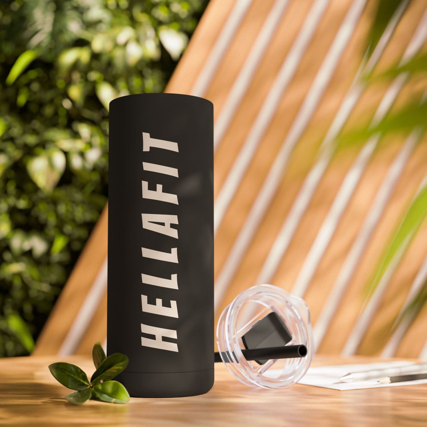 H E L L A F I T Skinny Stainless Steel Matte Tumbler, 20oz