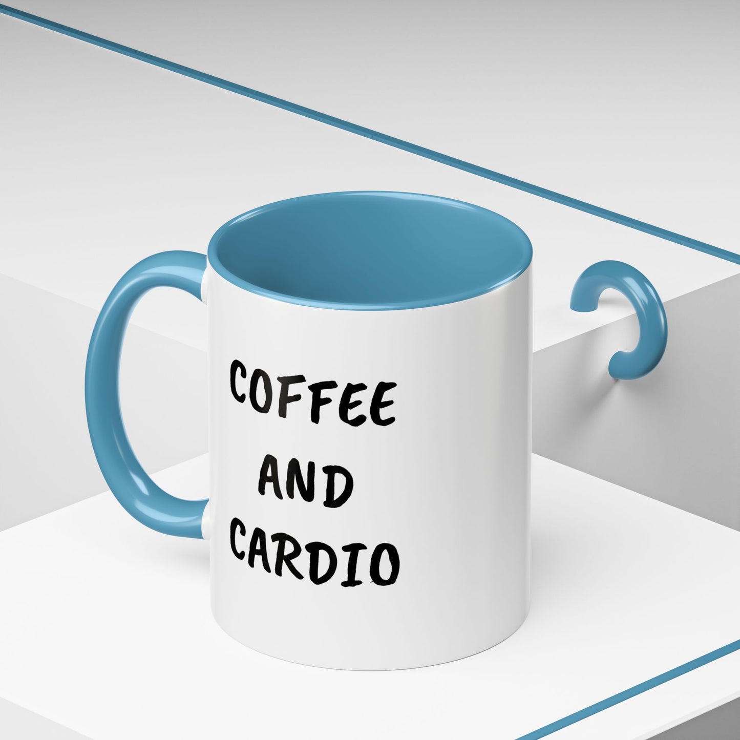 Coffee and Cardio Accent Mug