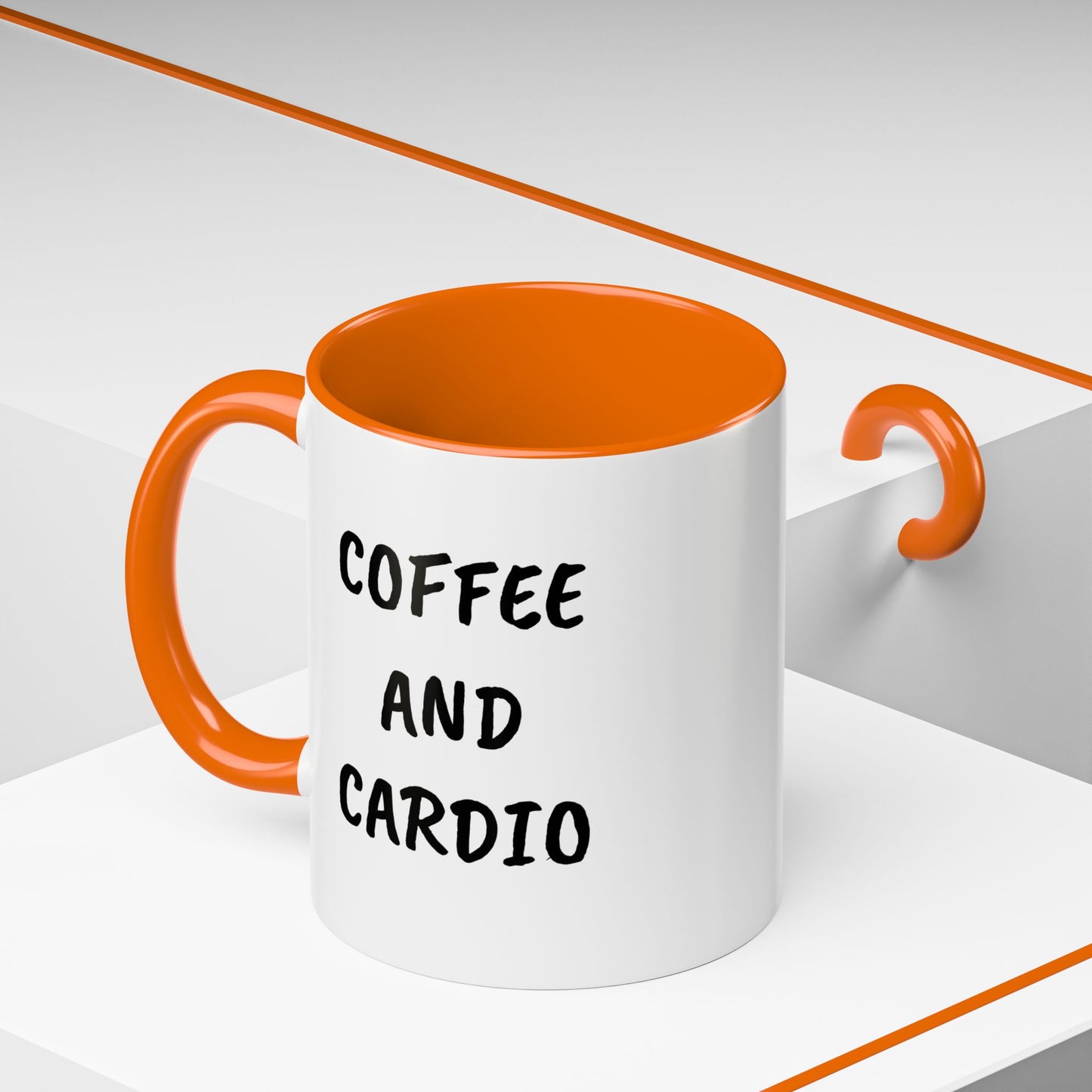 Coffee and Cardio Accent Mug