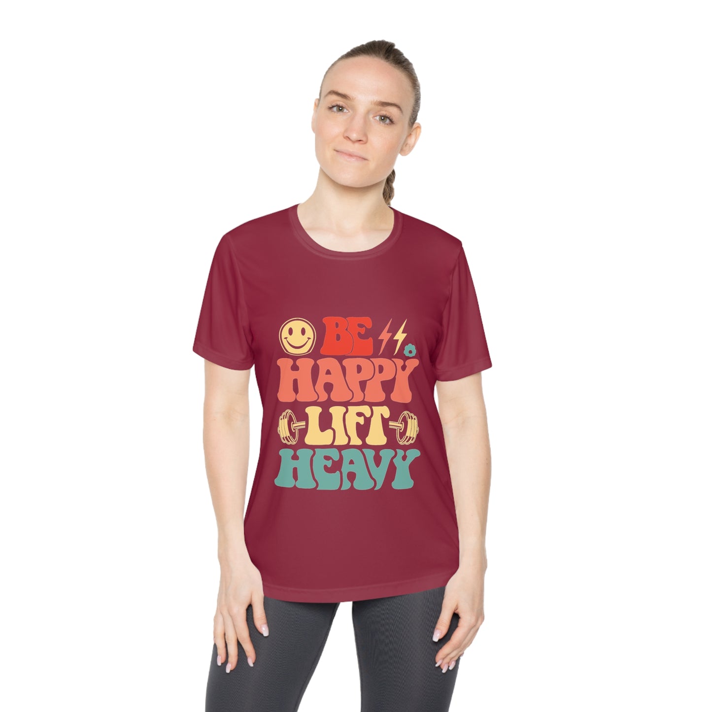 Be Happy Lift Heavy Women's Fitness Tee